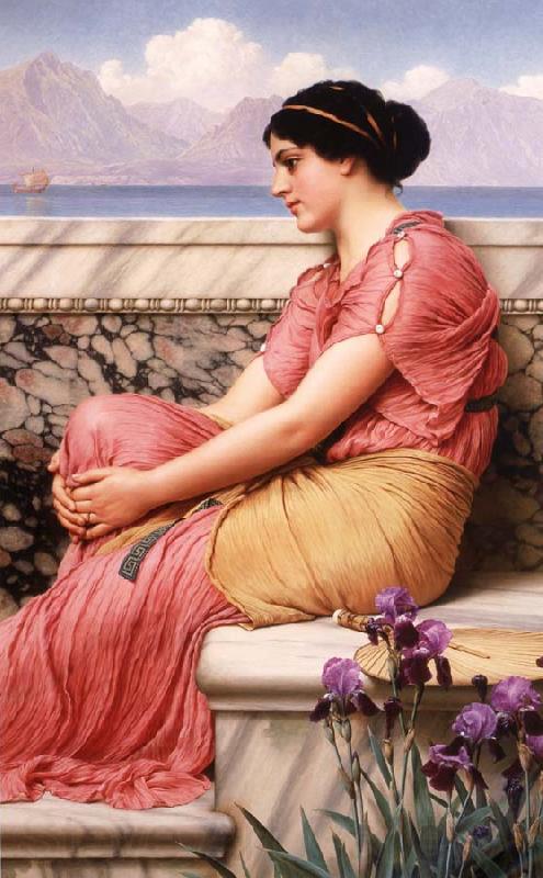 John William Godward Absence Makes the Heart Grow Fonder Norge oil painting art
